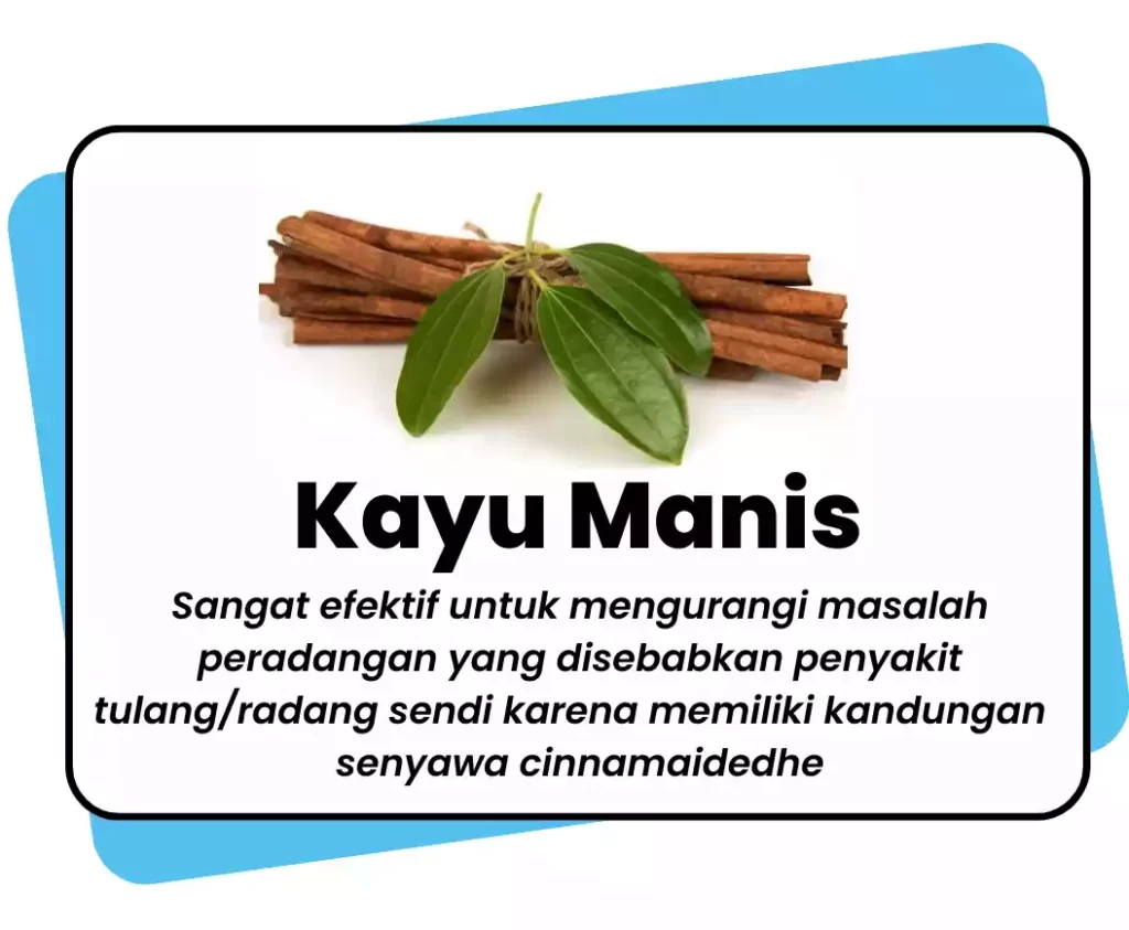 Manfaat Kayu manis mengatasi perdangan sakit tulang dan radang sendi